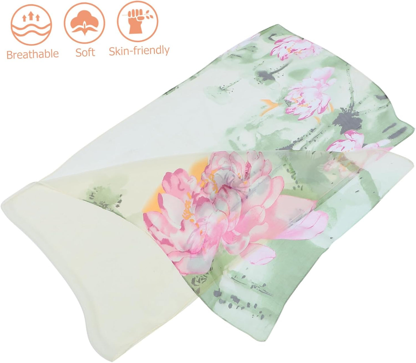 Silk Scarf Women Scarf Women Shawl Women Summer Scarf Summer Scarf Lotus Scarf Lady Thin Scarf Multi-use Scarf Ladies Shawl Scarf Floral Scarf Women Flower Shawl Lady Shawl
