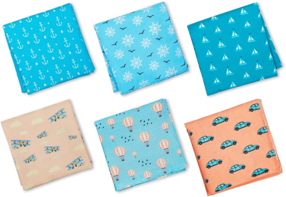 100% Pure Organic Cotton Unisex Handkerchief, Large Size