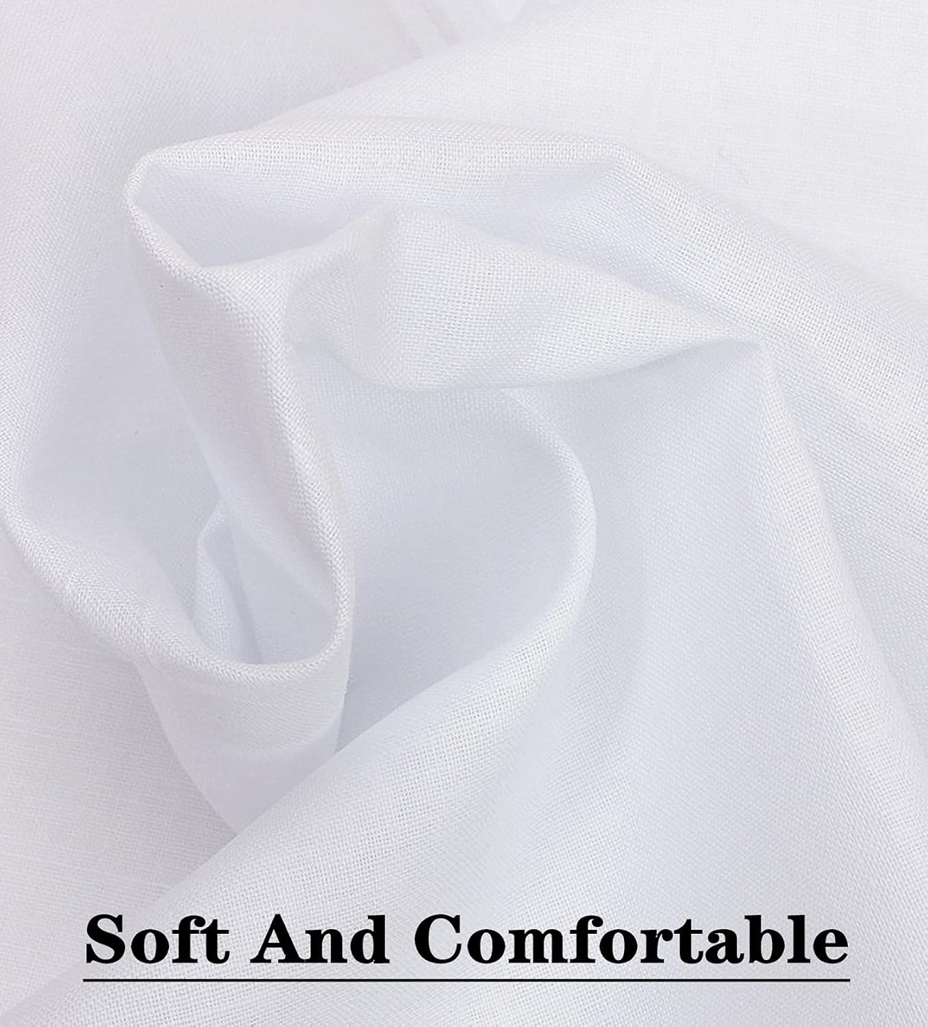 Men's Handkerchiefs 100% Soft Cotton White Hankie Hankerchieves