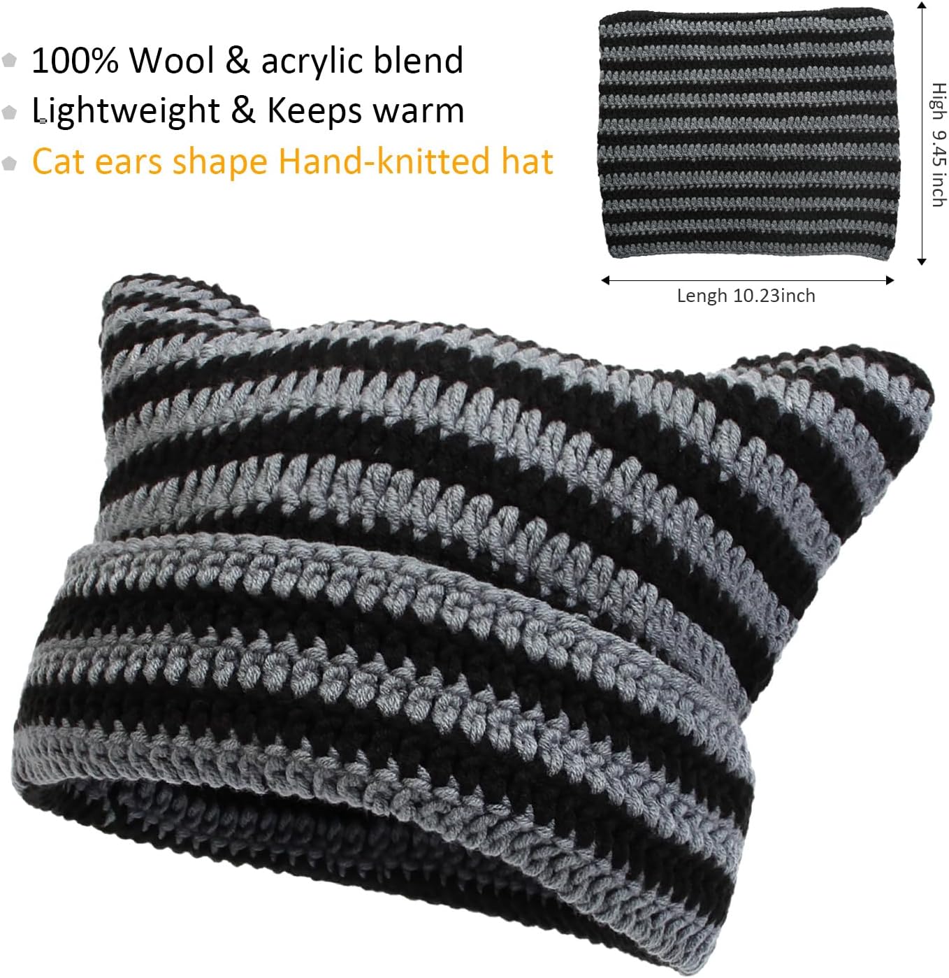 Women Beanie Warm Winter Hats, Soft Knit Lazy Beanie for Women, Women Cat Beanie,Women Fox hat, Slouchy Beanies for Women