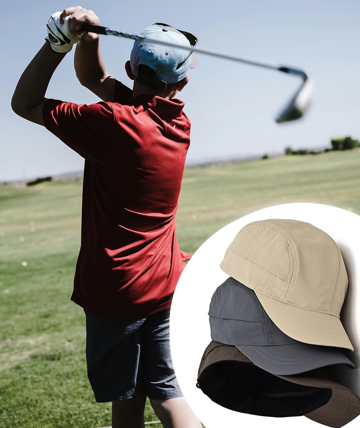 Unmarked Sports Quick-Dry Sun Visor Hat, Lightweight Short Brim Breathable Baseball Cap for Outdoor Running Golf