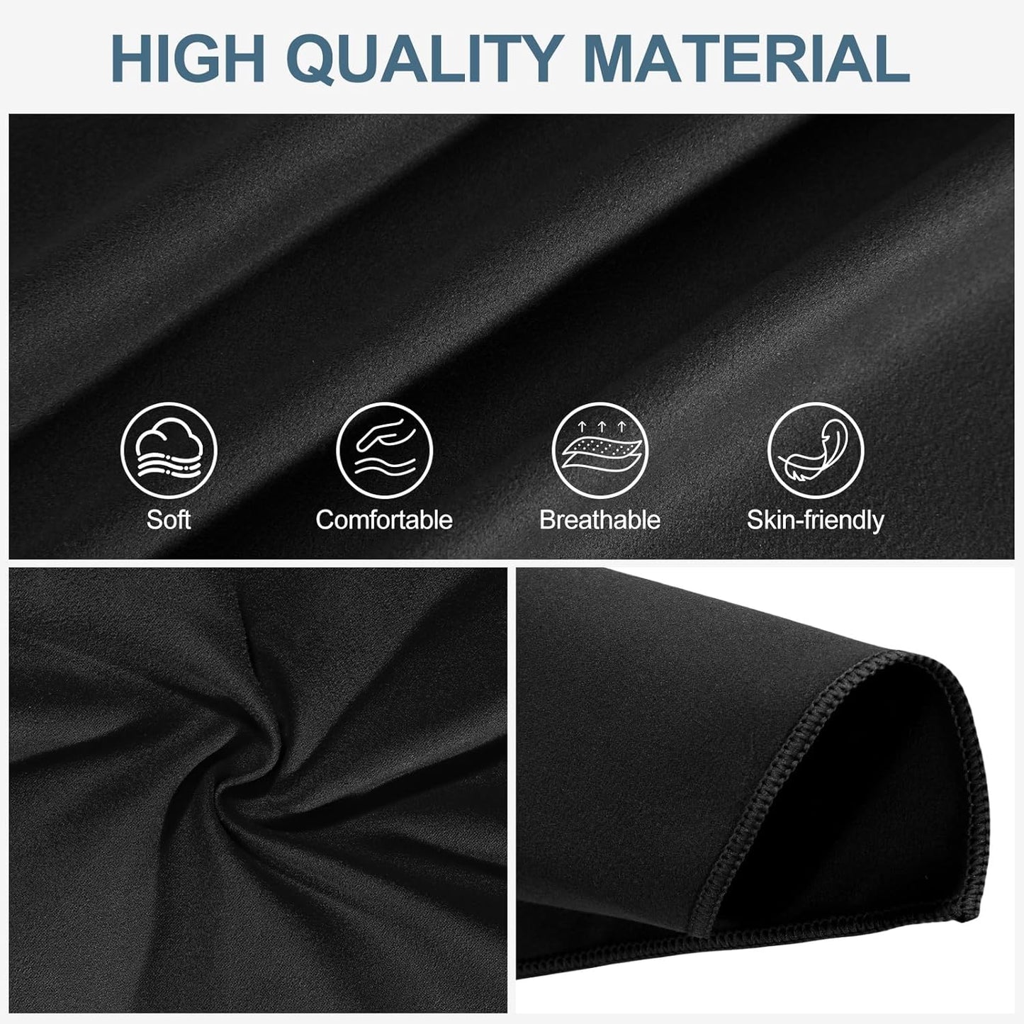 Handkerchiefs for Men Sweat Absorbing Sport Microfiber Hankies for Wicking Sweat from Hands, Face, Body