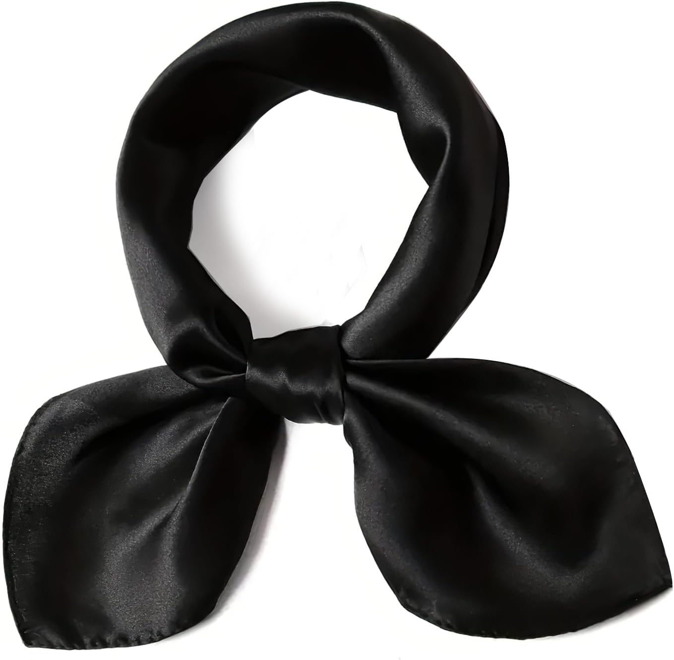 35" Square Silk Like Head Scarf - Women's Fashion Satin Scarf Bandana for Hair Wrapping at Night., A#. Black, 35'', A#. Black, 35''