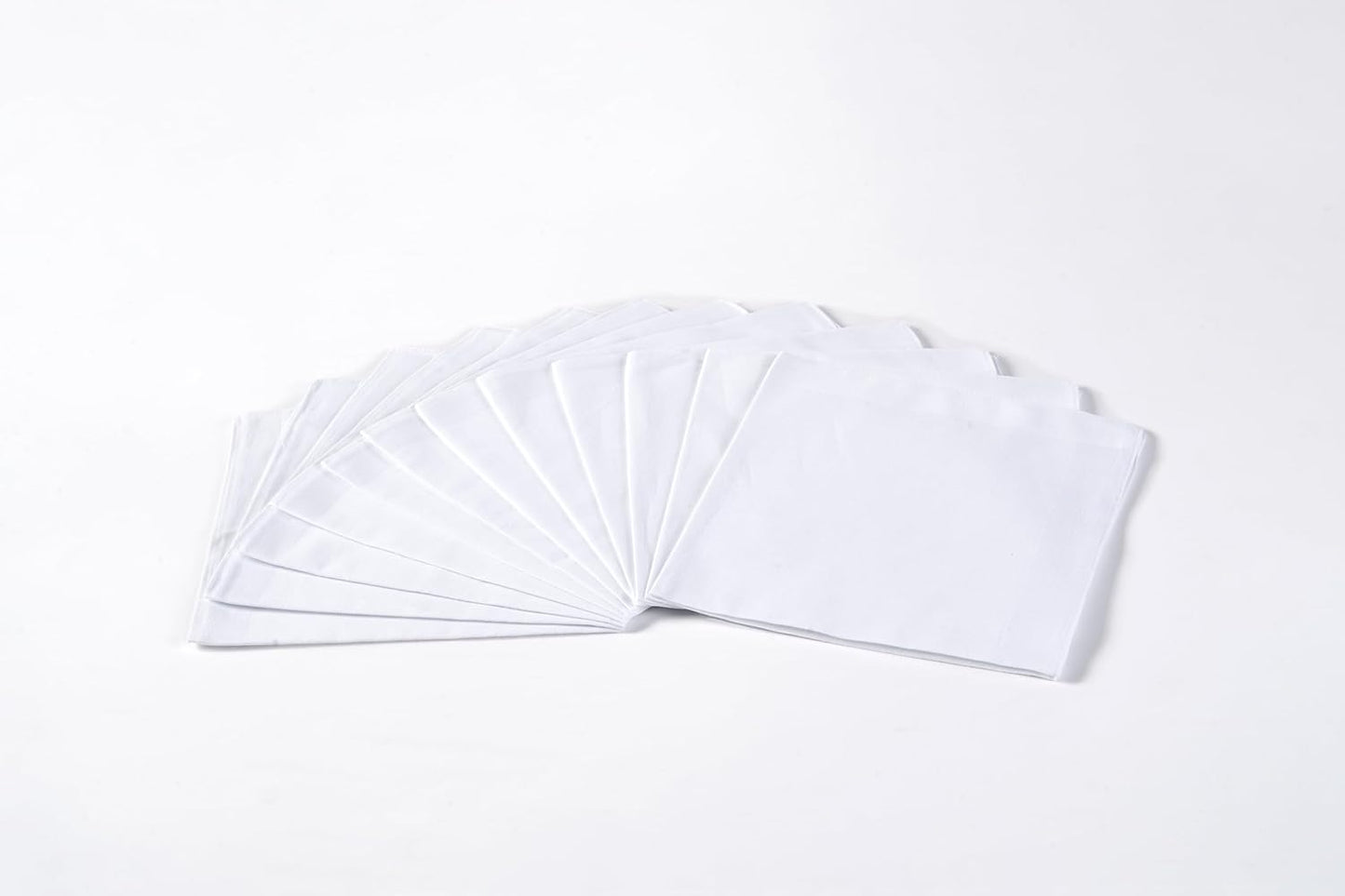 Men's Handkerchiefs,100% Soft Cotton,White Hankie (White, Pack of 6 Pieces)