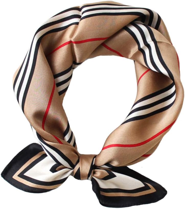 Women's Men's Small Square 100% Real Mulberry Silk satin Scarfs Hair head face scarf 21'' x 21'''