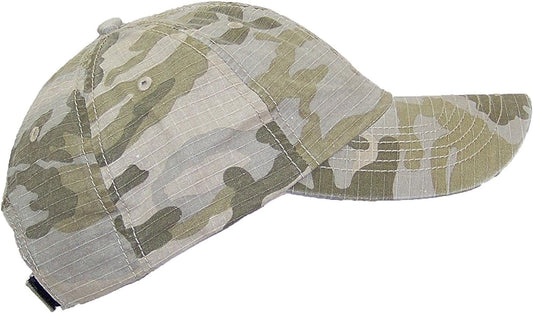 Unisex Unstructured Ripstop Camouflage Adjustable Ballcap