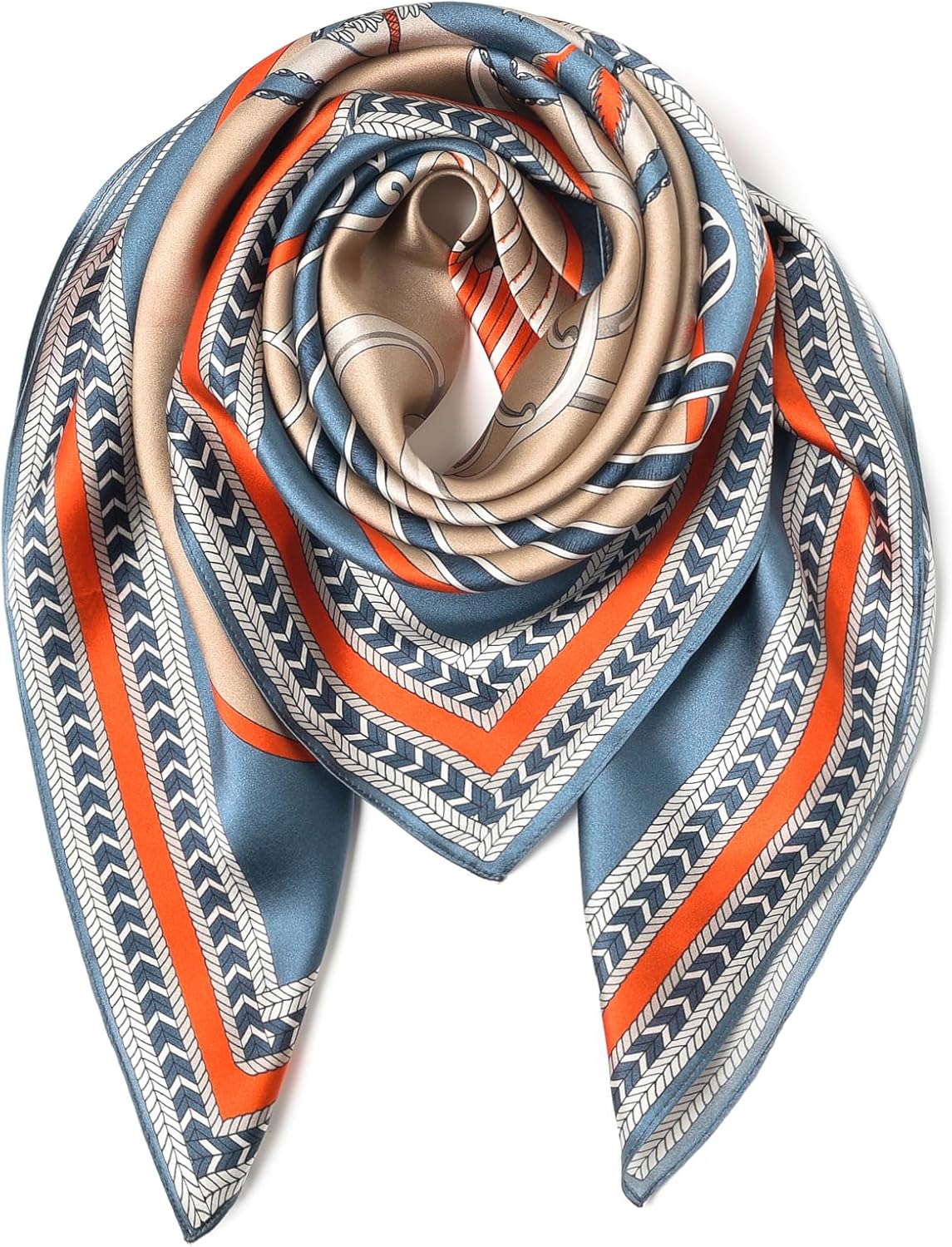 100% Pure Mulberry Silk Scarf 35" Large Square Lightweight Headscarf –Women’s Hair Wraps The shawl-With Gift Packed