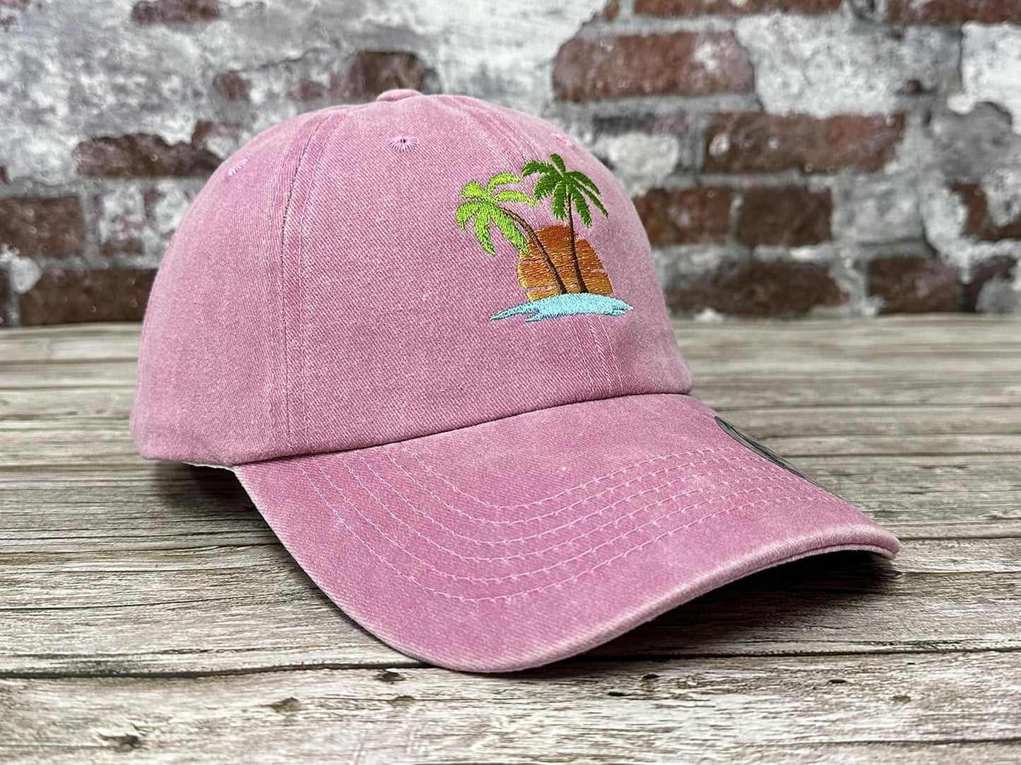 Embroidered Palm Tree Hats for Men Women